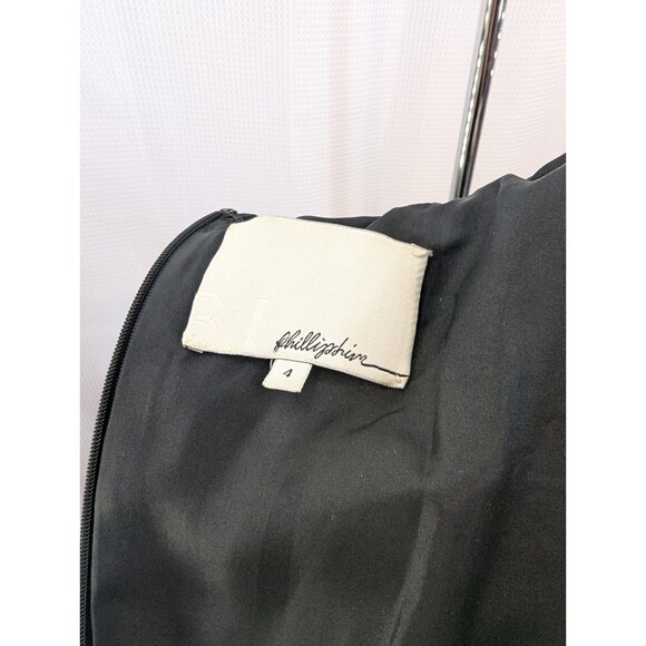 Phillip Lim 3.1 Little Black Dress Split Hem Sz 4 Sheath Luxury Designer (C12) - Picture 6 of 7